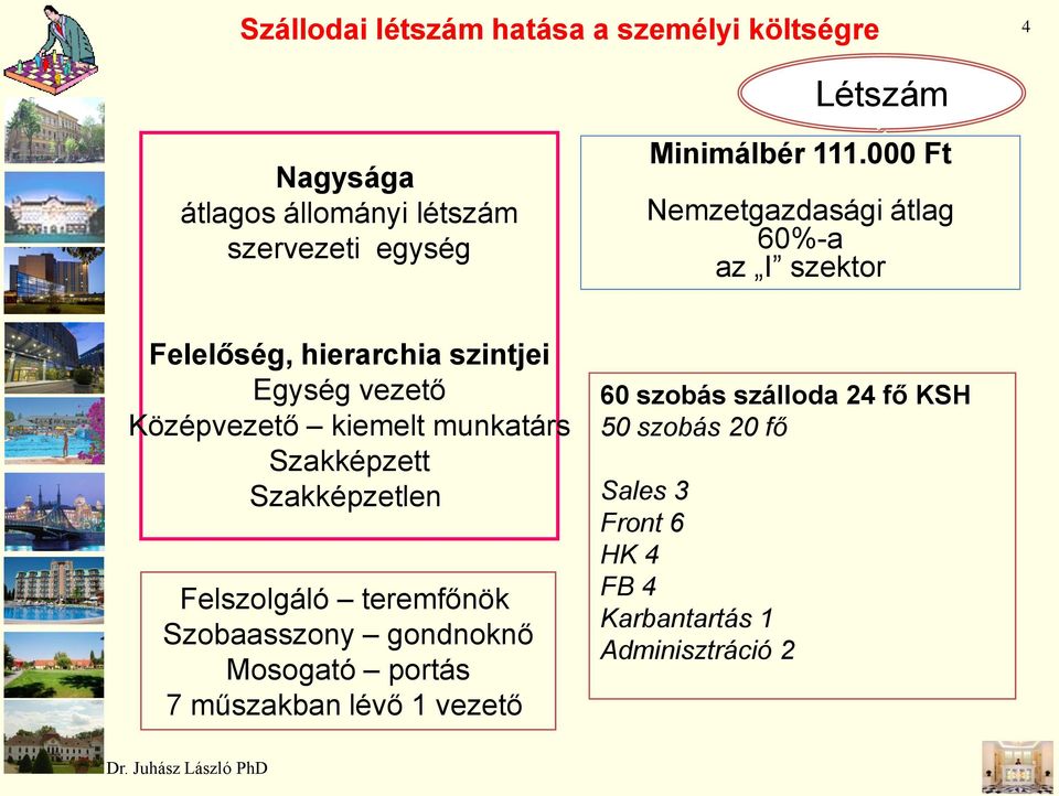 000 Ft Nemzetgazdasági átlag 60%-a az I szektor Felelőség, hierarchia szintjei Egység vezető Középvezető kiemelt