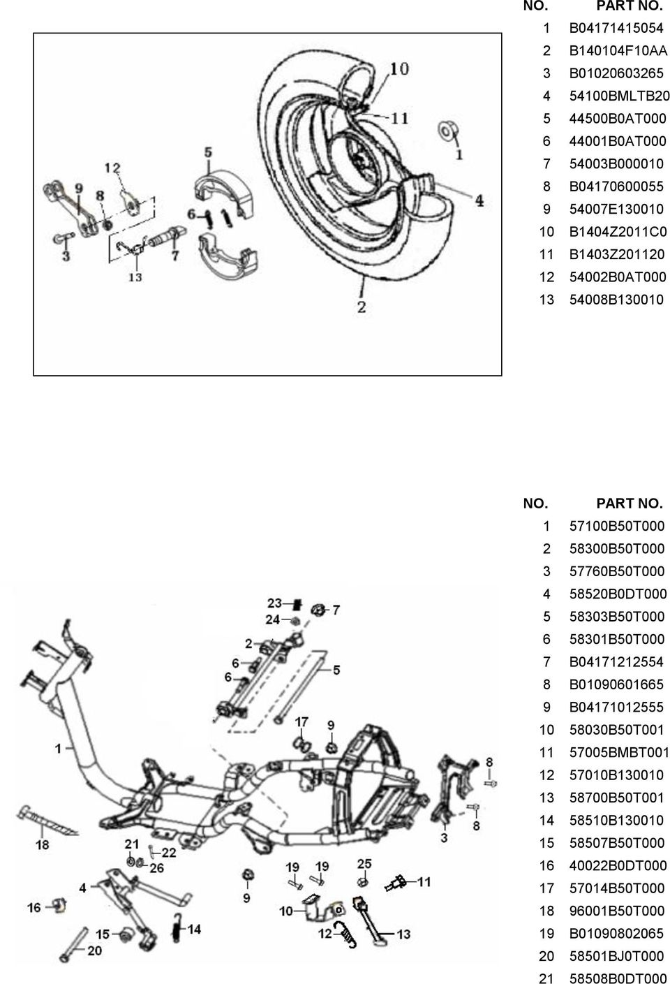 58520B0DT000 5 58303B50T000 6 58301B50T000 7 B04171212554 8 B01090601665 9 B04171012555 10 58030B50T001 11 57005BMBT001 12