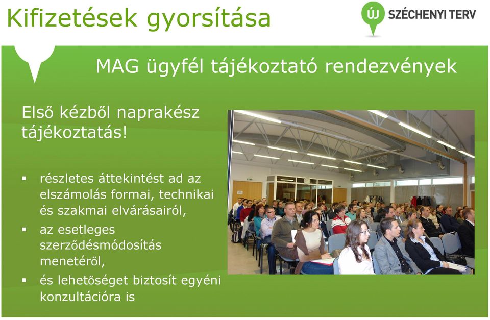részletes áttekintést ad az elszámolás formai, technikai és