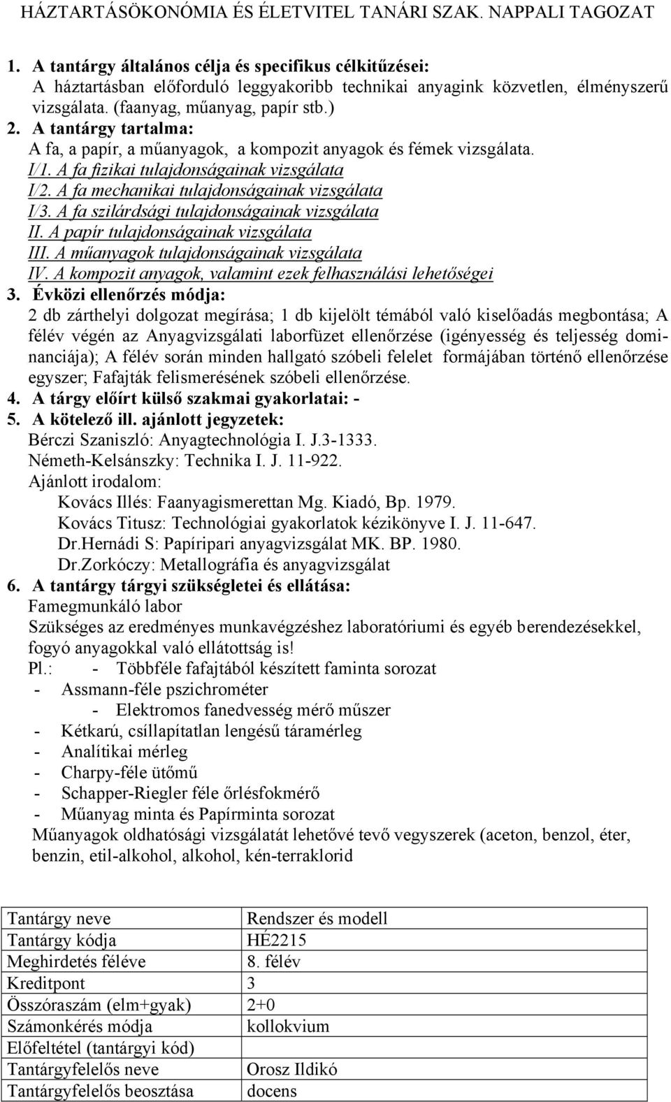 A műanyagok tulajdonságainak vizsgálata IV.