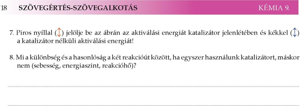 jelenlétében és kékkel ( ) a katalizátor nélküli aktiválási energiát! 8.