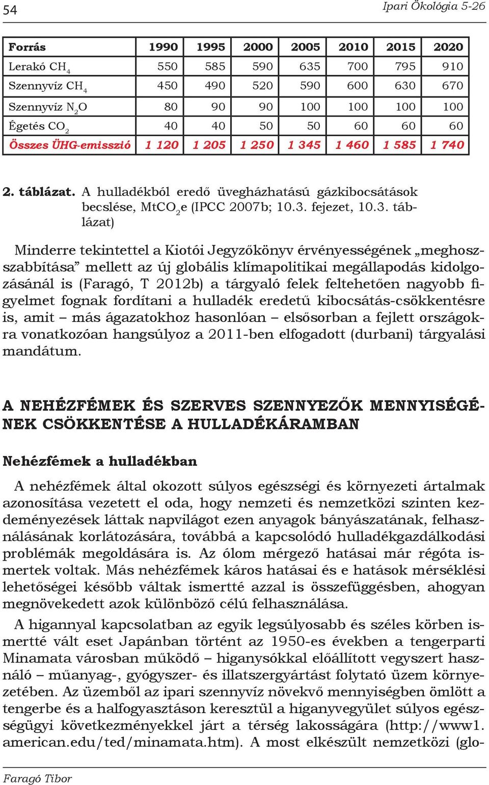 5 1 460 1 585 1 740 2. táblázat. A hulladékból eredő üvegházhatású gázkibocsátások becslése, MtCO 2 e (IPCC 2007b; 10.3.