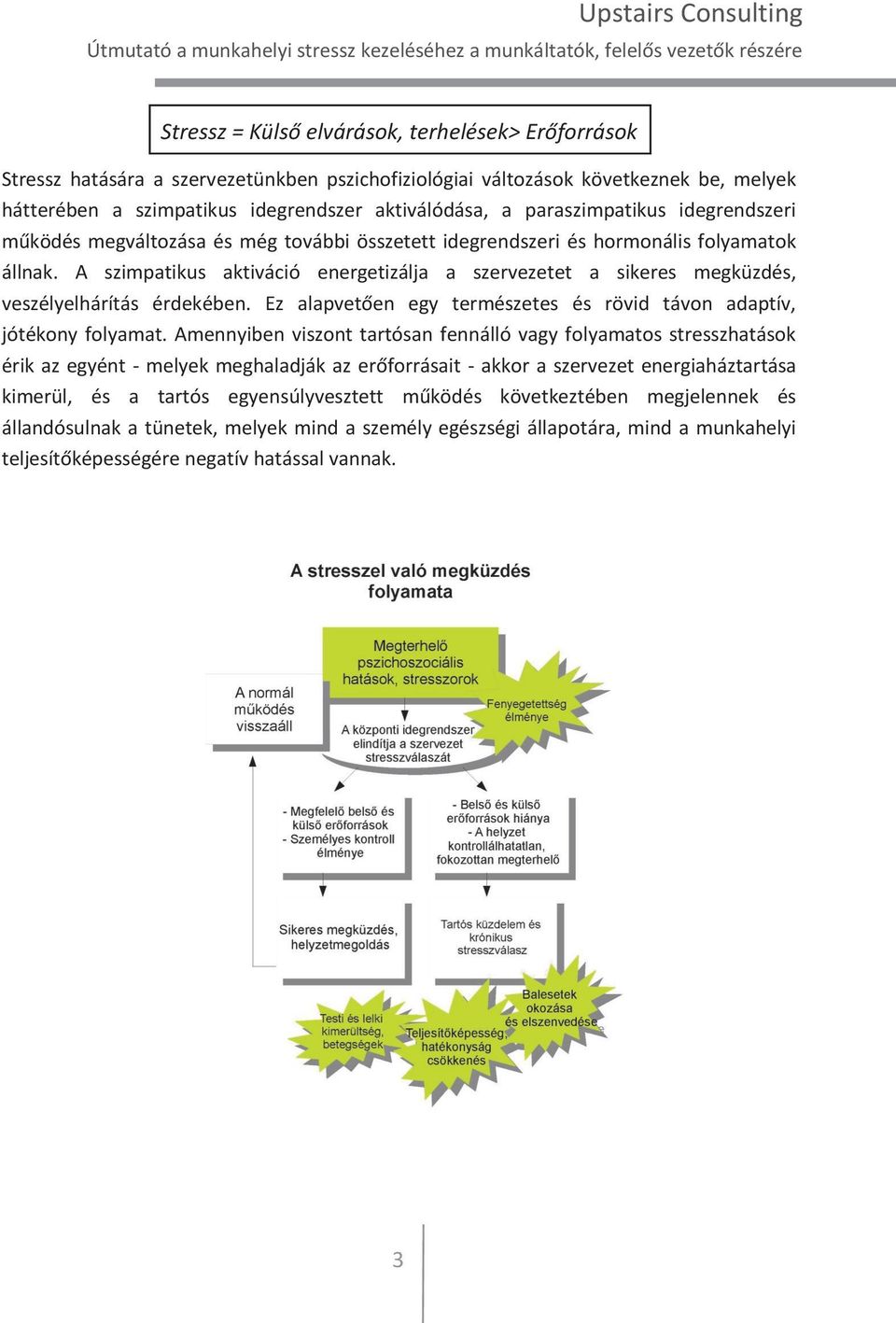 A szimpatikus aktiváció energetizálja a szervezetet a sikeres megküzdés, veszélyelhárítás érdekében. Ez alapvetően egy természetes és rövid távon adaptív, jótékony folyamat.