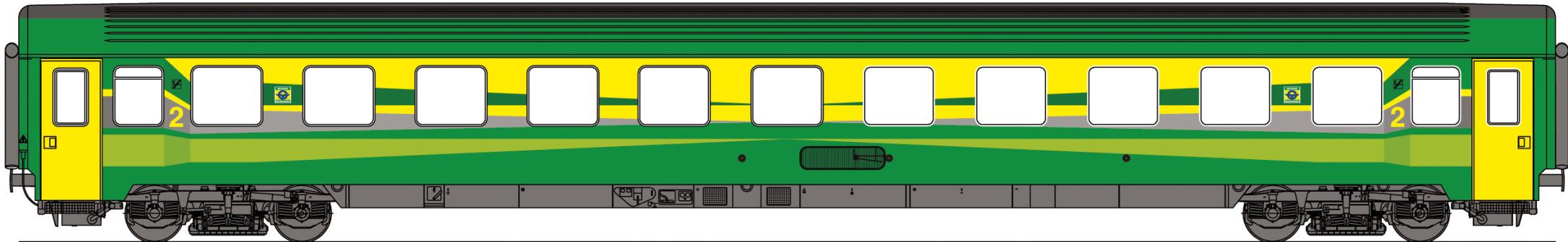 Személykocsi állományunk fejlesztése 13/4 db IC-kocsi régi típusú max. 140 km/h 80/76 férőhely, légvisszahűtő 51 db Schlieren regionális személykocsi max.