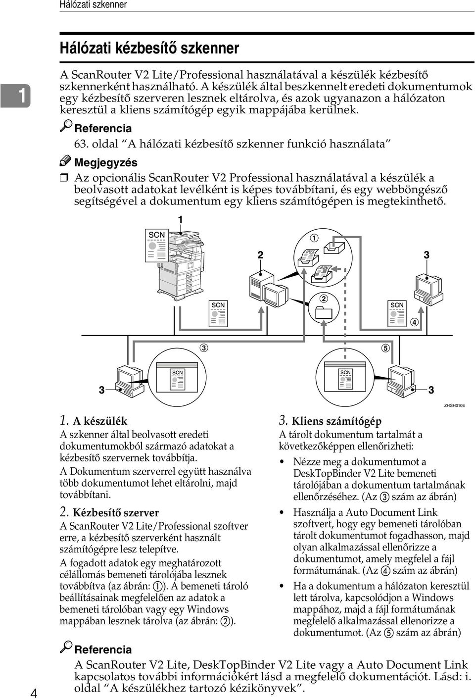 oldal A hálózati kézbesítõ szkenner funkció használata Az opcionális ScanRouter V2 Professional használatával a készülék a beolvasott adatokat levélként is képes továbbítani, és egy webböngészõ