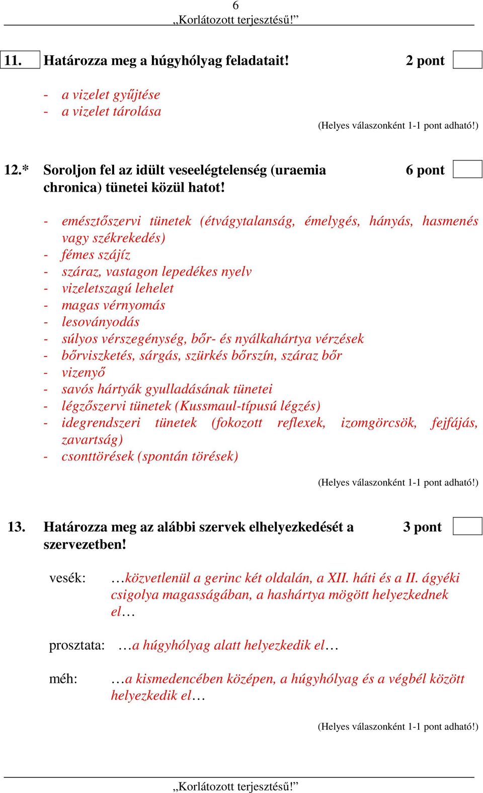 súlyos vérszegénység, bőr- és nyálkahártya vérzések - bőrviszketés, sárgás, szürkés bőrszín, száraz bőr - vizenyő - savós hártyák gyulladásának tünetei - légzőszervi tünetek (Kussmaul-típusú légzés)