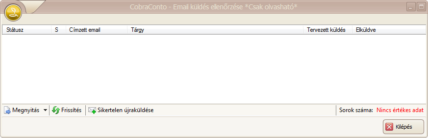 Lenyitva választhatóvá válnak a kijelölt munkalappal kapcsolatban indítható email vonatkozású funkciók.