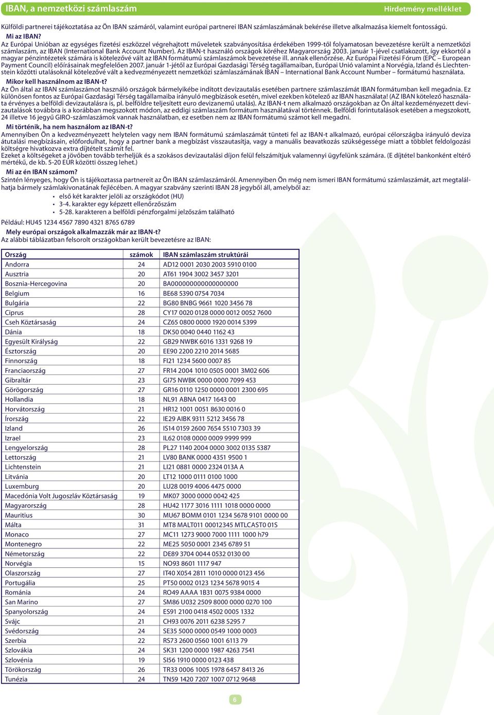 Az Európai Unióban az egységes fizetési eszközzel végrehajtott műveletek szabványosítása érdekében 1999-től folyamatosan bevezetésre került a nemzetközi számlaszám, az IBAN (International Bank