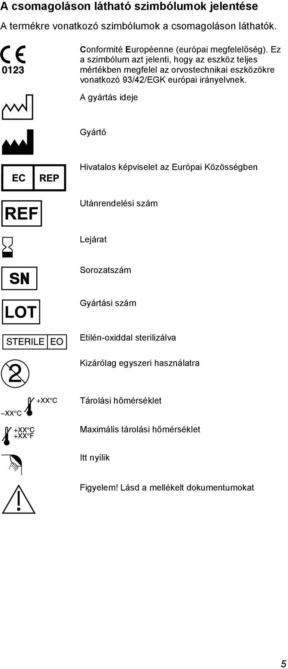 Ez a szimbólum azt jelenti, hogy az eszköz teljes mértékben megfelel az orvostechnikai eszközökre vonatkozó 93/42/EGK európai irányelvnek.