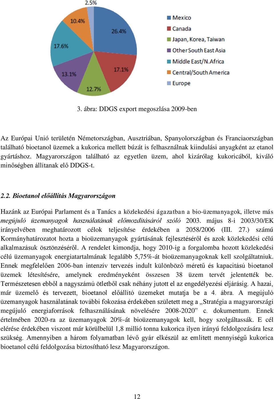 2. Bioetanol előállítás Magyarországon Hazánk az Európai Parlament és a Tanács a közlekedési ágazatban a bio-üzemanyagok, illetve más megújuló üzemanyagok használatának előmozdításáról szóló 2003.