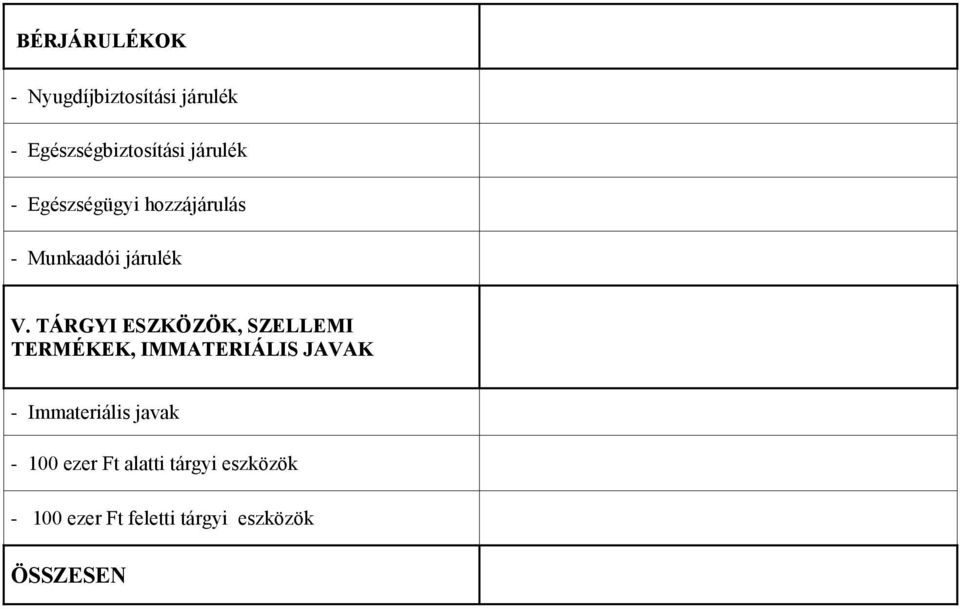 TÁRGYI ESZKÖZÖK, SZELLEMI TERMÉKEK, IMMATERIÁLIS JAVAK - Immateriális