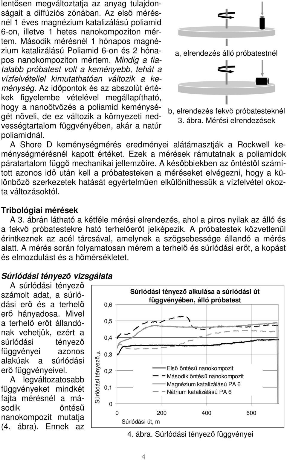 Mindig a fiatalabb próbatest volt a keményebb, tehát a vízfelvétellel kimutathatóan változik a keménység.