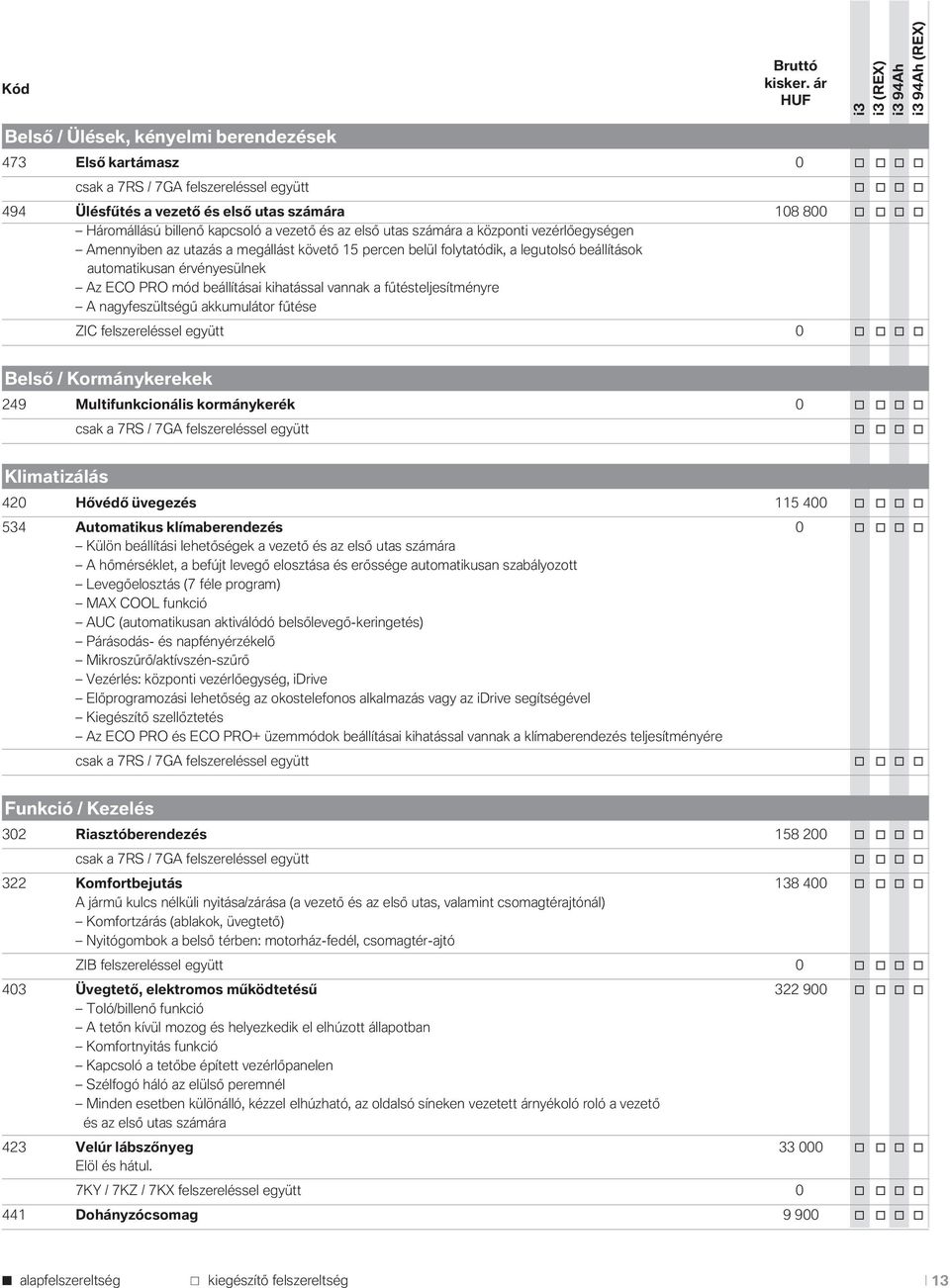 központi vezérlőegységen Amennyiben az utazás a megállást követő 15 percen belül folytatódik, a legutolsó beállítások automatikusan érvényesülnek Az ECO PRO mód beállításai kihatással vannak a