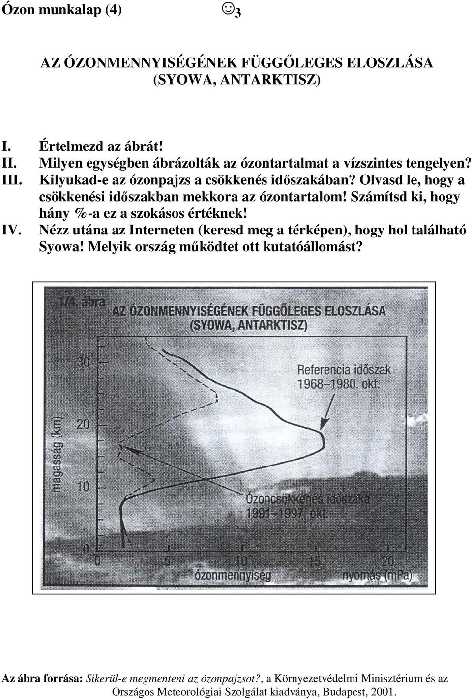 Kilyukad-e az ózonpajzs a csökkenés idıszakában?