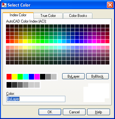 AZ AUTOCAD LT 2013 ALAPJAI 35 1-15. ábra Szintén az AutoCAD programmal kompatibilis megoldás a Color Books párbeszédpanel-lap, amelyen a szabványosított színkönyvekből választhatunk.