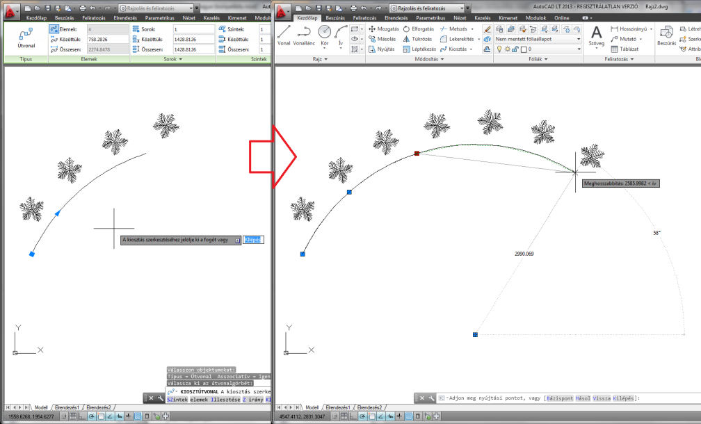 AZ AUTOCAD LT 2013 ALAPJAI 59 Ilyenkor a hagyományos szöveges ablakot a Ctrl+F2 billentyűkombináció jeleníti meg. A parancssor megjelenítendő sorainak száma beállítható.