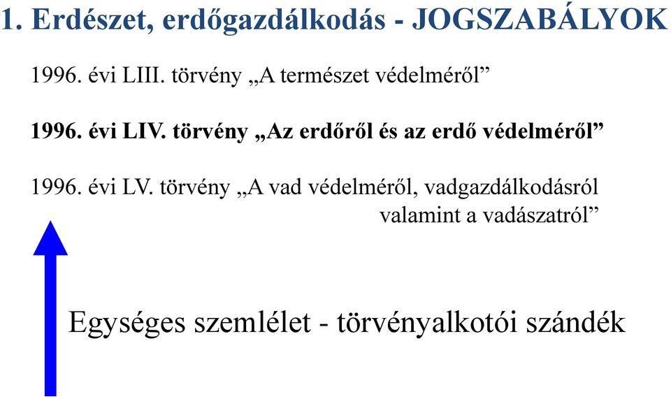 törvény Az erdőről és az erdő védelméről 1996. évi LV.