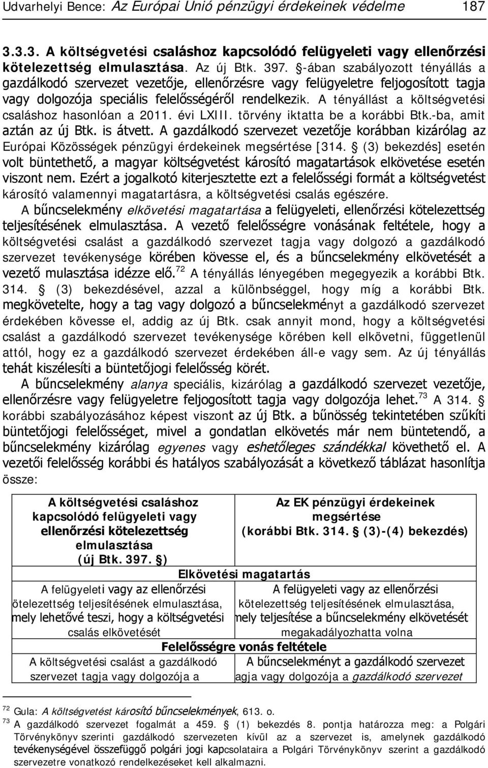 A tényállást a költségvetési csaláshoz hasonlóan a 2011. évi LXIII. törvény iktatta be a korábbi Btk.-ba, amit aztán az új Btk. is átvett.