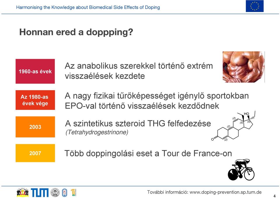 évek vége 2003 2007 A nagy fizikai tűrőképességet igénylő sportokban EPO-val történő