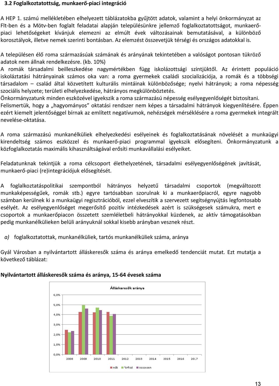 munkaerőpiaci lehetőségeket kívánjuk elemezni az elmúlt évek változásainak bemutatásával, a különböző korosztályok, illetve nemek szerinti bontásban.