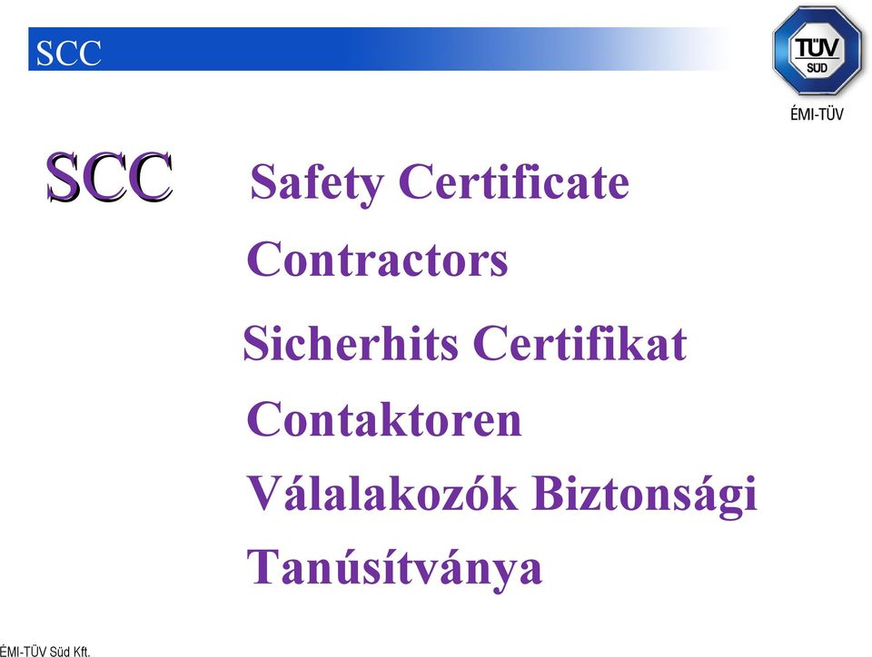 Certifikat Contaktoren