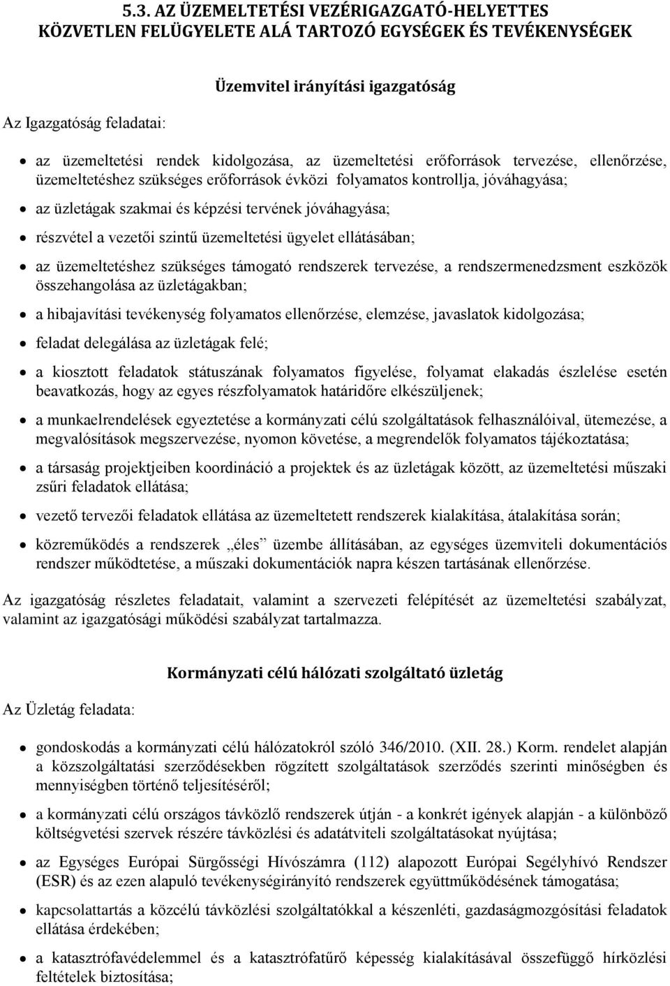 üzemeltetési ügyelet ellátásában; az üzemeltetéshez szükséges támogató rendszerek tervezése, a rendszermenedzsment eszközök összehangolása az üzletágakban; a hibajavítási tevékenység folyamatos