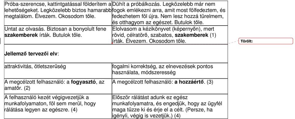 Biztosan a bonyolult fene Elolvasom a kézikönyvet (képernyn), mert szakemberek írták. Butulok tle. rövid, célratör, szabatos, szakemberek (1) írták. Élvezem. Okosodom tle.