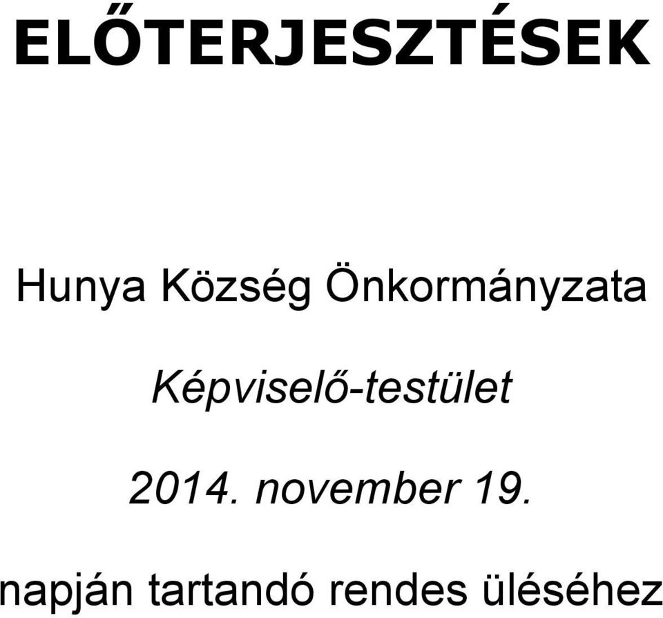 Képviselő-testület 2014.