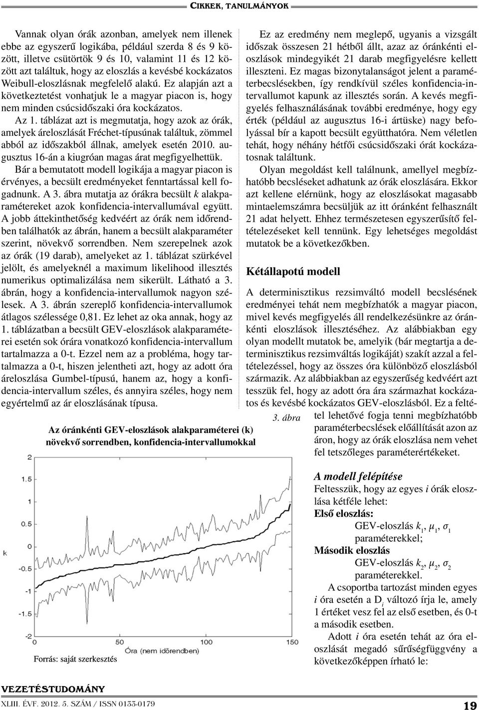 táblázat azt is megmutatja, hogy azok az órák, amelyek áreloszlását Fréchet-típusúnak találtuk, zömmel abból az időszakból állnak, amelyek esetén 2010.