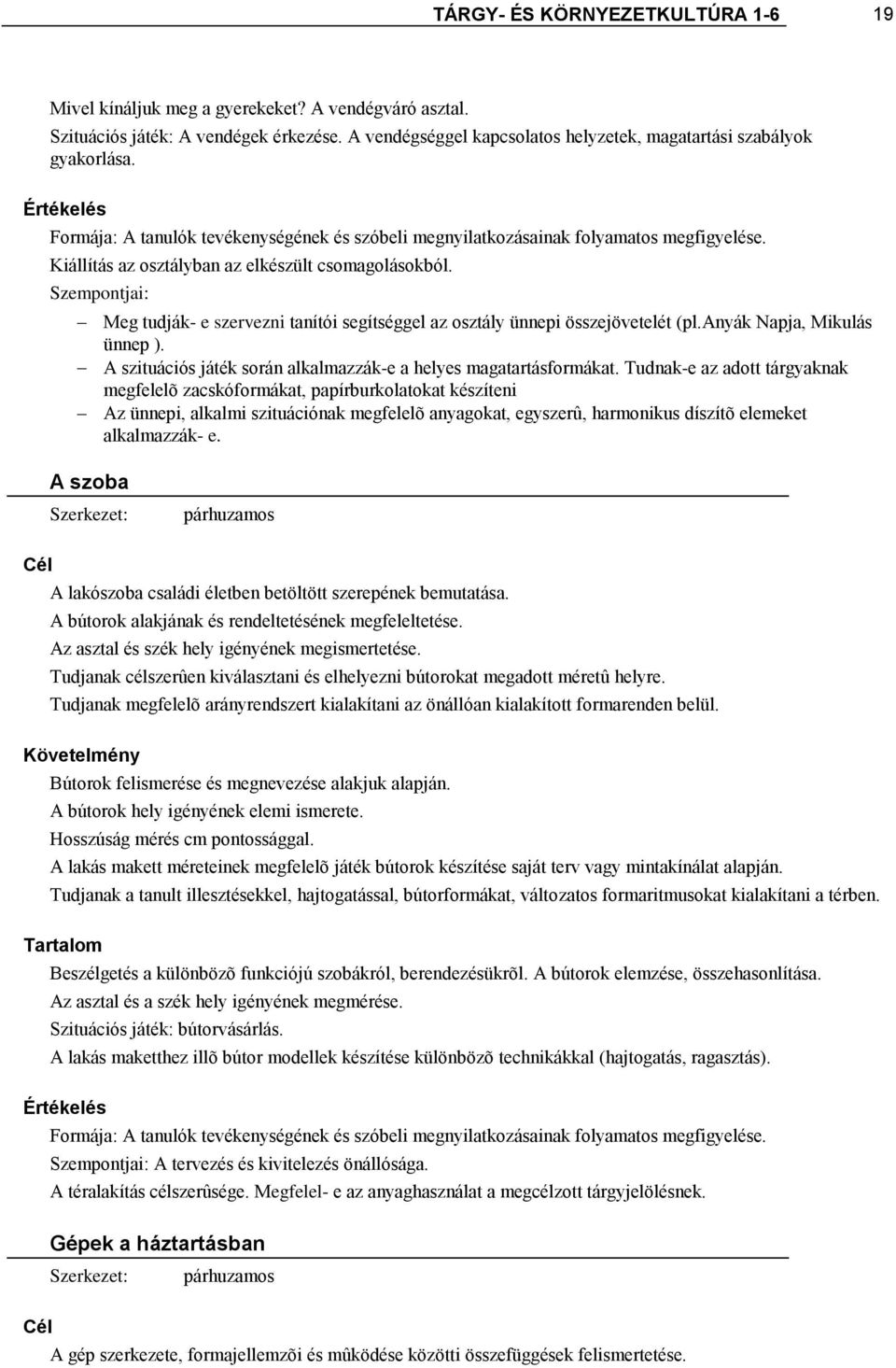 A szoba Meg tudják- e szervezni tanítói segítséggel az osztály ünnepi összejövetelét (pl.anyák Napja, Mikulás ünnep ). A szituációs játék során alkalmazzák-e a helyes magatartásformákat.