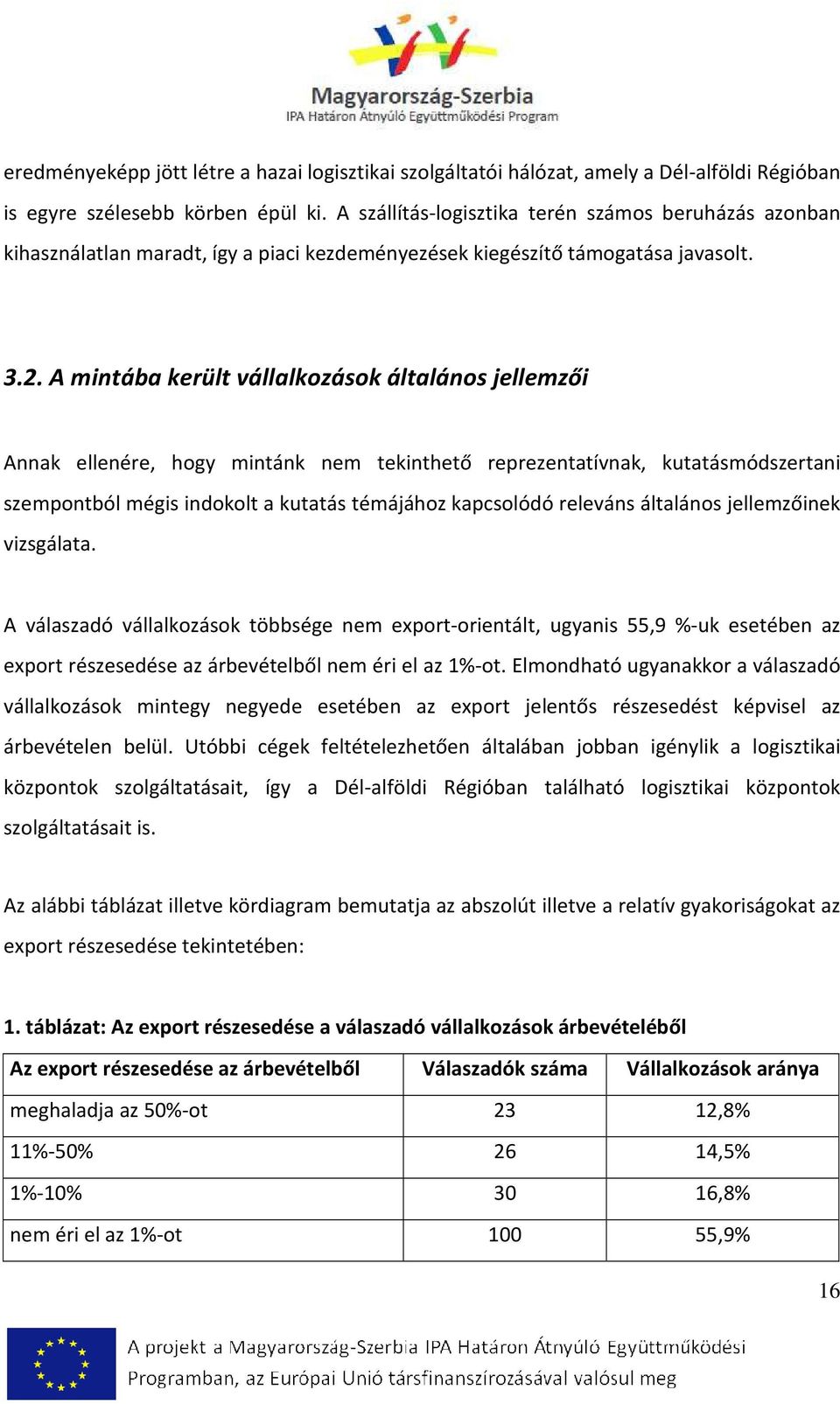 A mintába került vállalkozások általános jellemzői Annak ellenére, hogy mintánk nem tekinthető reprezentatívnak, kutatásmódszertani szempontból mégis indokolt a kutatás témájához kapcsolódó releváns