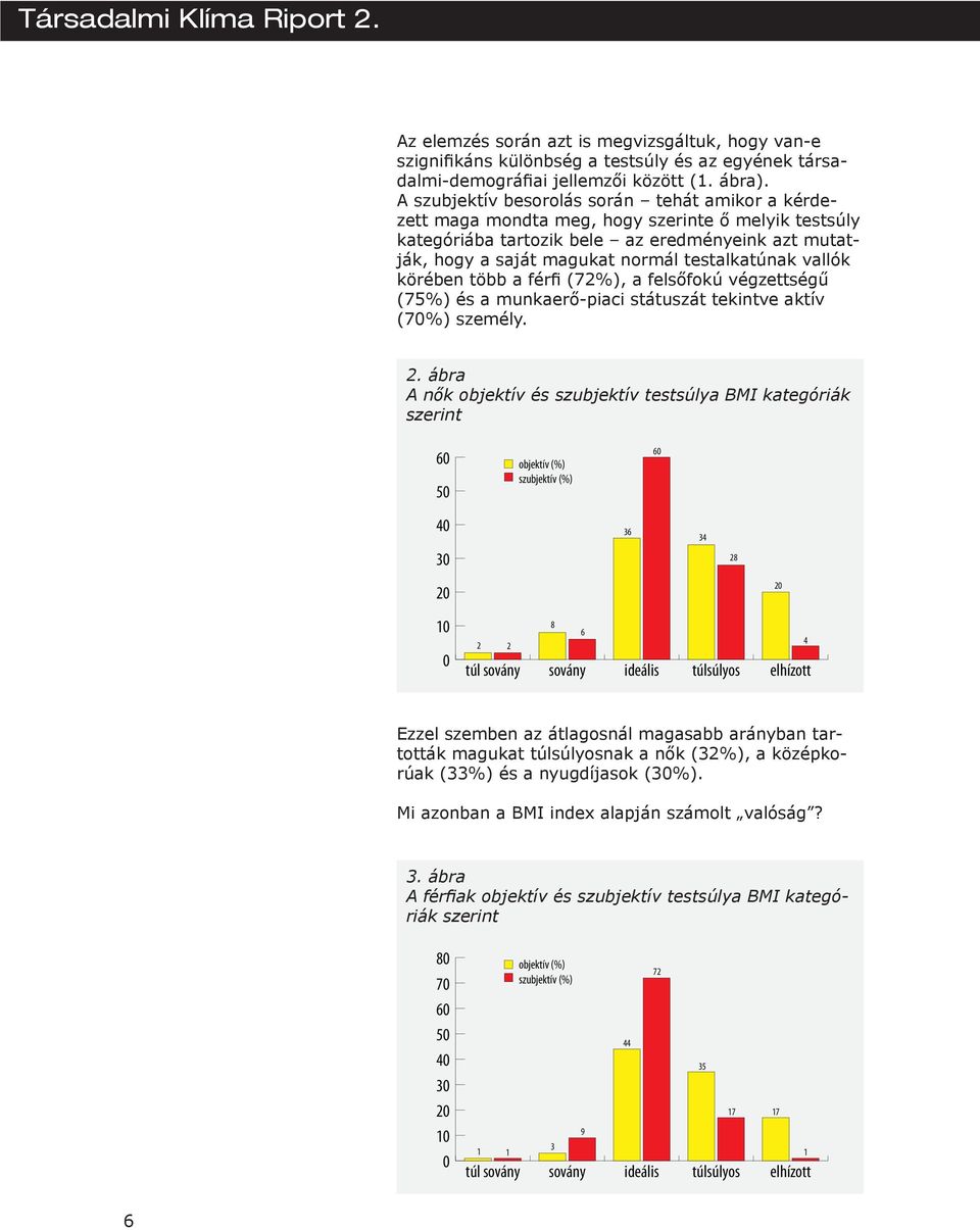 testalkatúnak vallók körében több a férfi (72%), a felsőfokú végzettségű (75%) és a munkaerő-piaci státuszát tekintve aktív (70%) személy. 2.