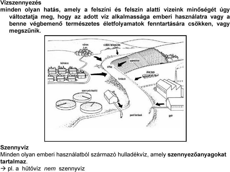 természetes életfolyamatok fenntartására csökken, vagy megszűnik.