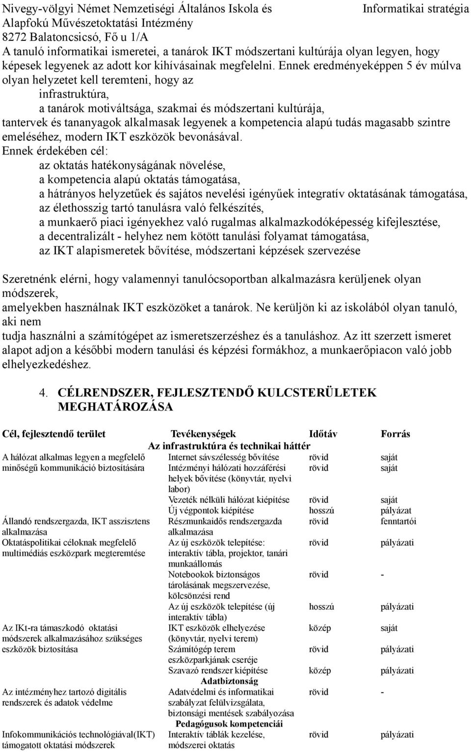 kompetencia alapú tudás magasabb szintre emeléséhez, modern IKT eszközök bevonásával.