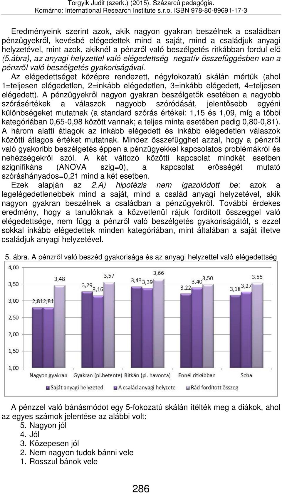 Az elégedettséget középre rendezett, négyfokozatú skálán mértük (ahol 1=teljesen elégedetlen, 2=inkább elégedetlen, 3=inkább elégedett, 4=teljesen elégedett).