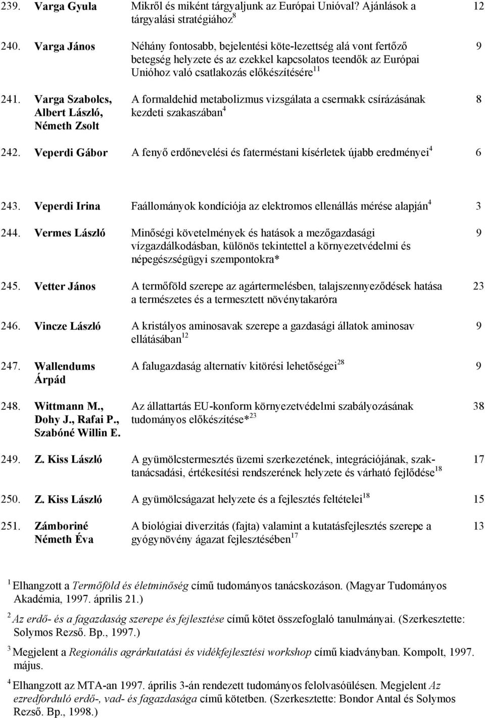 Varga Szabolcs, Albert László, Németh Zsolt A formaldehid metabolizmus vizsgálata a csermakk csírázásának 8 kezdeti szakaszában 4 242.