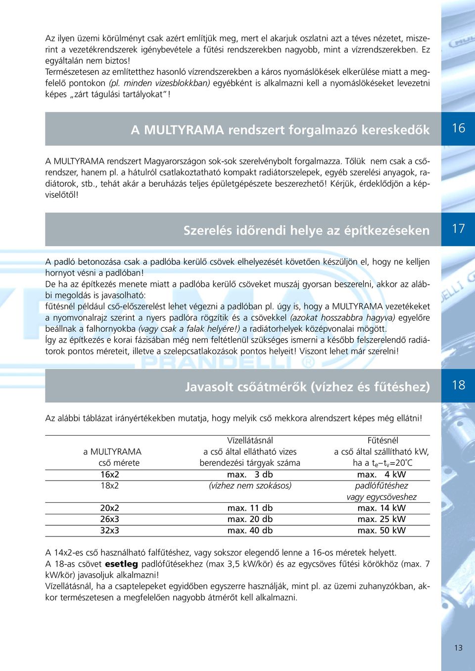 minden vizesblokkban) egyébként is alkalmazni kell a nyomáslökéseket levezetni képes zárt tágulási tartályokat!