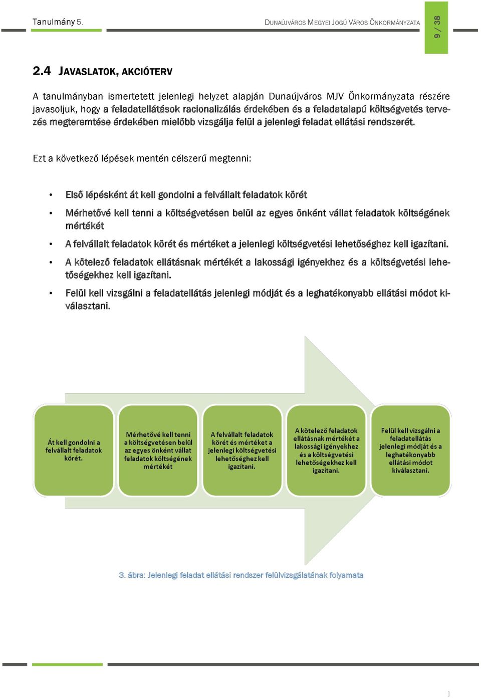 költségvetés tervezés megteremtése érdekében mielőbb vizsgálja felül a jelenlegi feladat ellátási rendszerét.