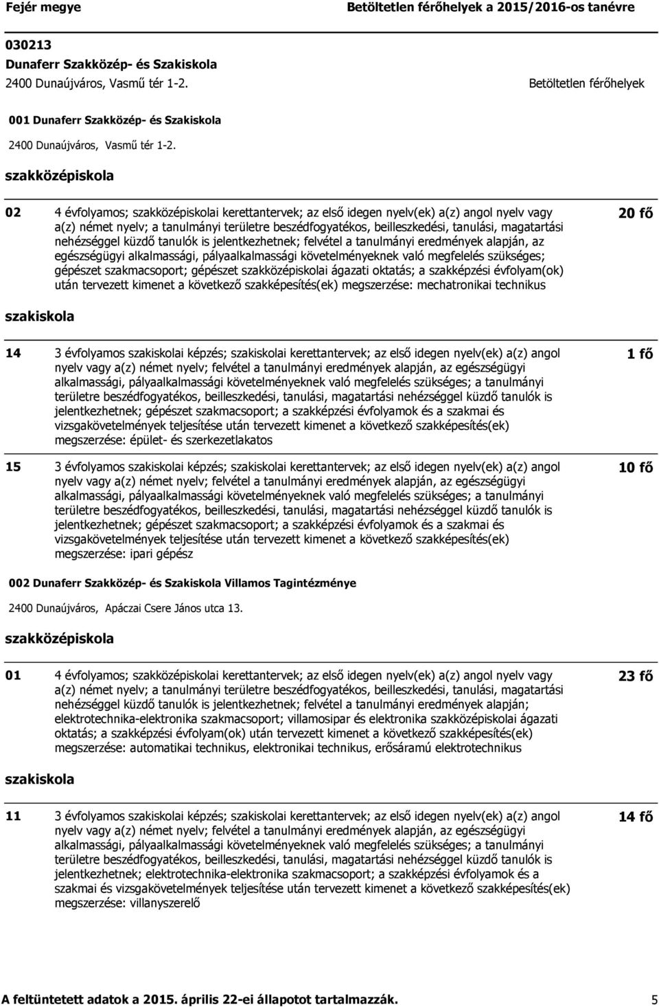 egészségügyi alkalmassági, pályaalkalmassági követelményeknek való megfelelés szükséges; gépészet szakmacsoport; gépészet i ágazati oktatás; a szakképzési évfolyam(ok) után tervezett kimenet a