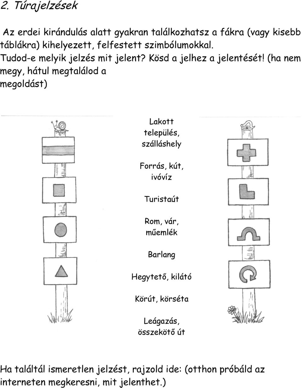 (ha nem megy, hátul megtalálod a megoldást) Lakott település, szálláshely Forrás, kút, ivóvíz Turistaút Rom, vár,