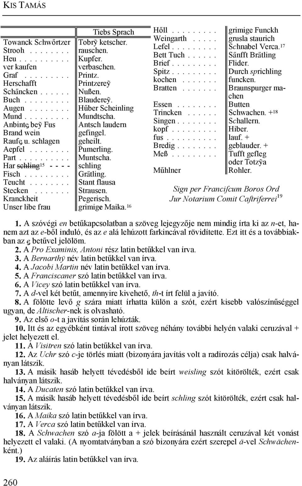 .. Grƒtling. Teucht... Stant flausa Stecken... Strausen. Kranckheit Pegerisch. Unser libe frau grimige Maika. 16 Hőll... grimige Funckh Weingarth... grusla staurich Lefel... Schnabel Verca.