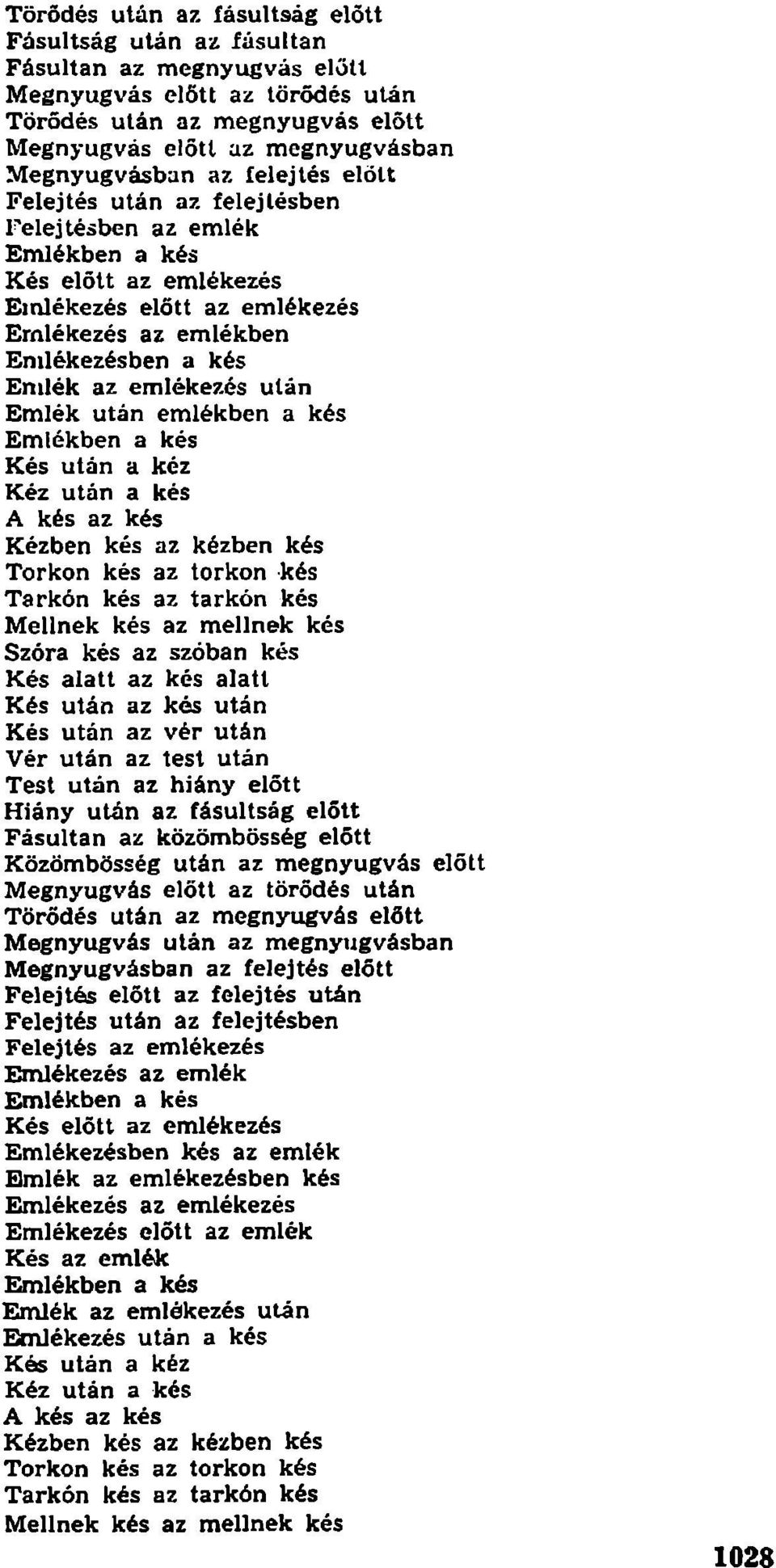 emlékezés után Emlék után emlékben a kés Emlékben a kés Kés után a kéz Kéz után a kés A kés az kés Kézben kés az kézben kés Torkon kés az torkon kés Tarkón kés az tarkón kés Mellnek kés az mellnek