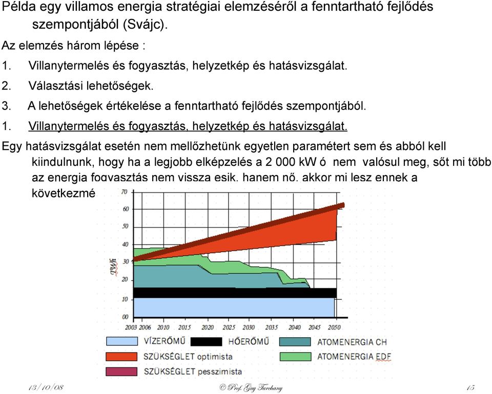 Villanytermelés és fogyasztás, helyzetkép és hatásvizsgálat.