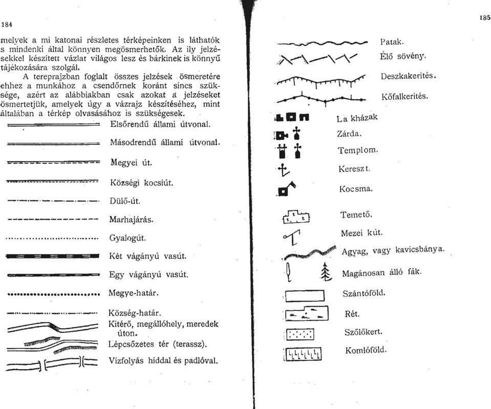 mint általában a térkép olvasásához is szükségesek. Elsőrendű állami útvonal. Másodrendű ----=-- Megyei út. iuc S..... =...._-._.-._.-._._. Dűlő-út. Községi kocsiút. állami útvonal...an.i v t.t,.