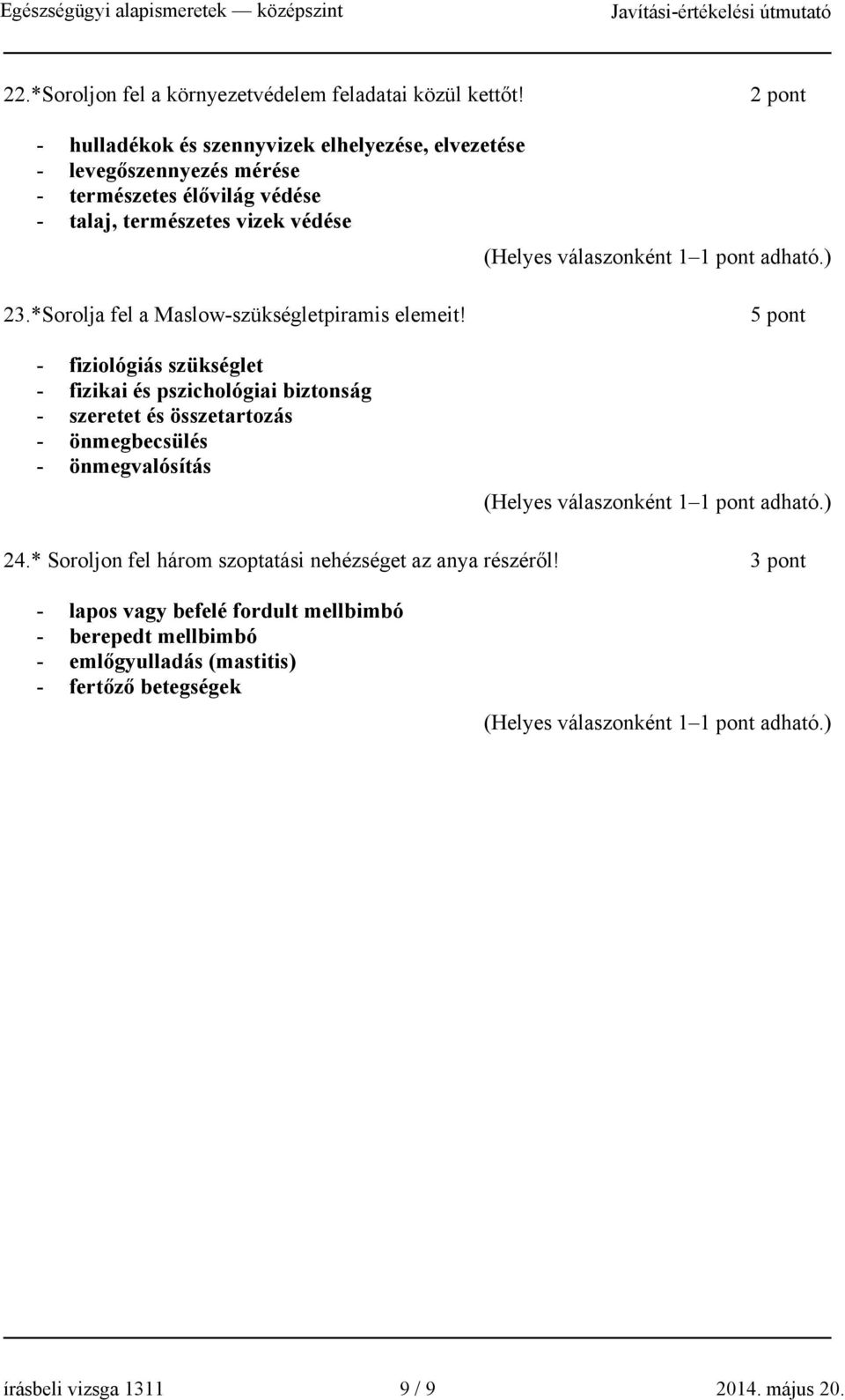 *Sorolja fel a Maslow-szükségletpiramis elemeit!