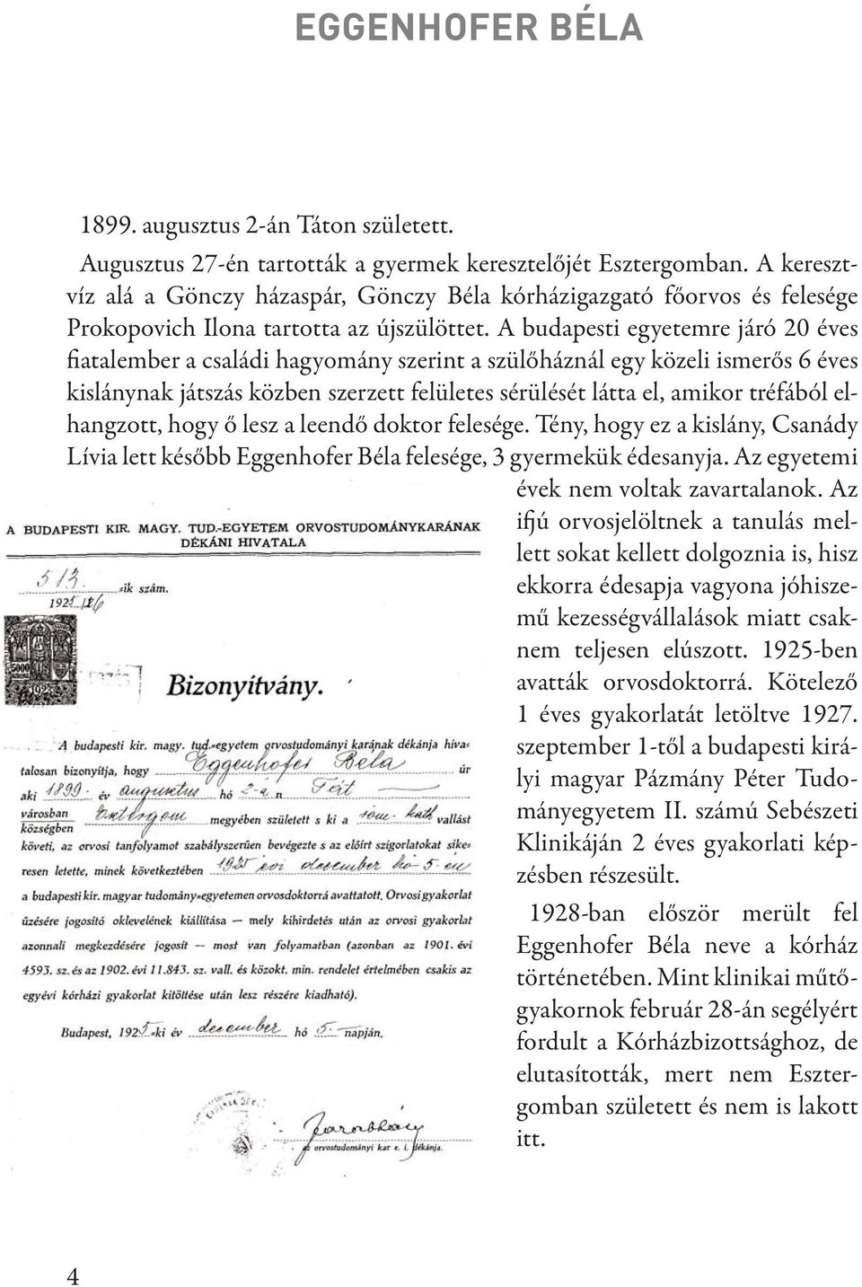 A budapesti egyetemre járó 20 éves fiatalember a családi hagyomány szerint a szülőháznál egy közeli ismerős 6 éves kislánynak játszás közben szerzett felületes sérülését látta el, amikor tréfából