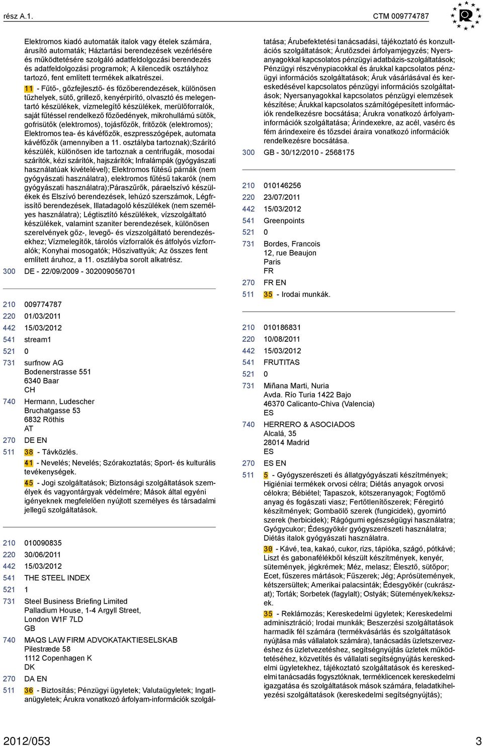 programok; A kilencedik osztályhoz tartozó, fent említett termékek alkatrészei.