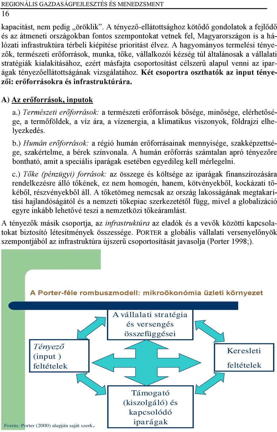 A hagyományos termelési tényezők, természeti erőforrások, munka, tőke, vállalkozói kézség túl általánosak a vállalati stratégiák kialakításához, ezért másfajta csoportosítást célszerű alapul venni az