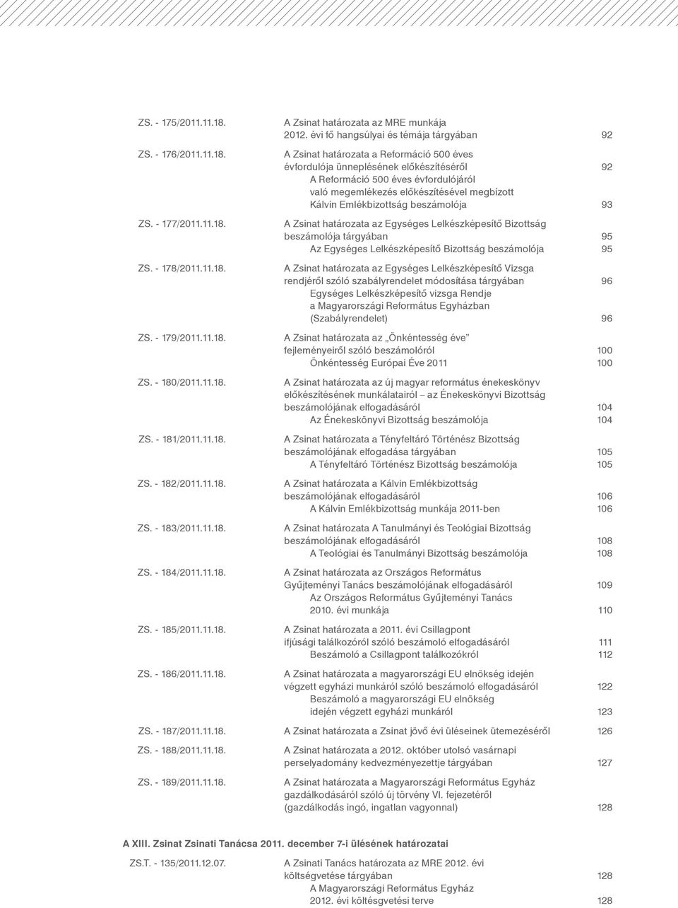 ZS. - 181/2011. ZS. - 182/2011. ZS. - 183/2011. ZS. - 184/2011. ZS. - 185/2011. ZS. - 186/2011.