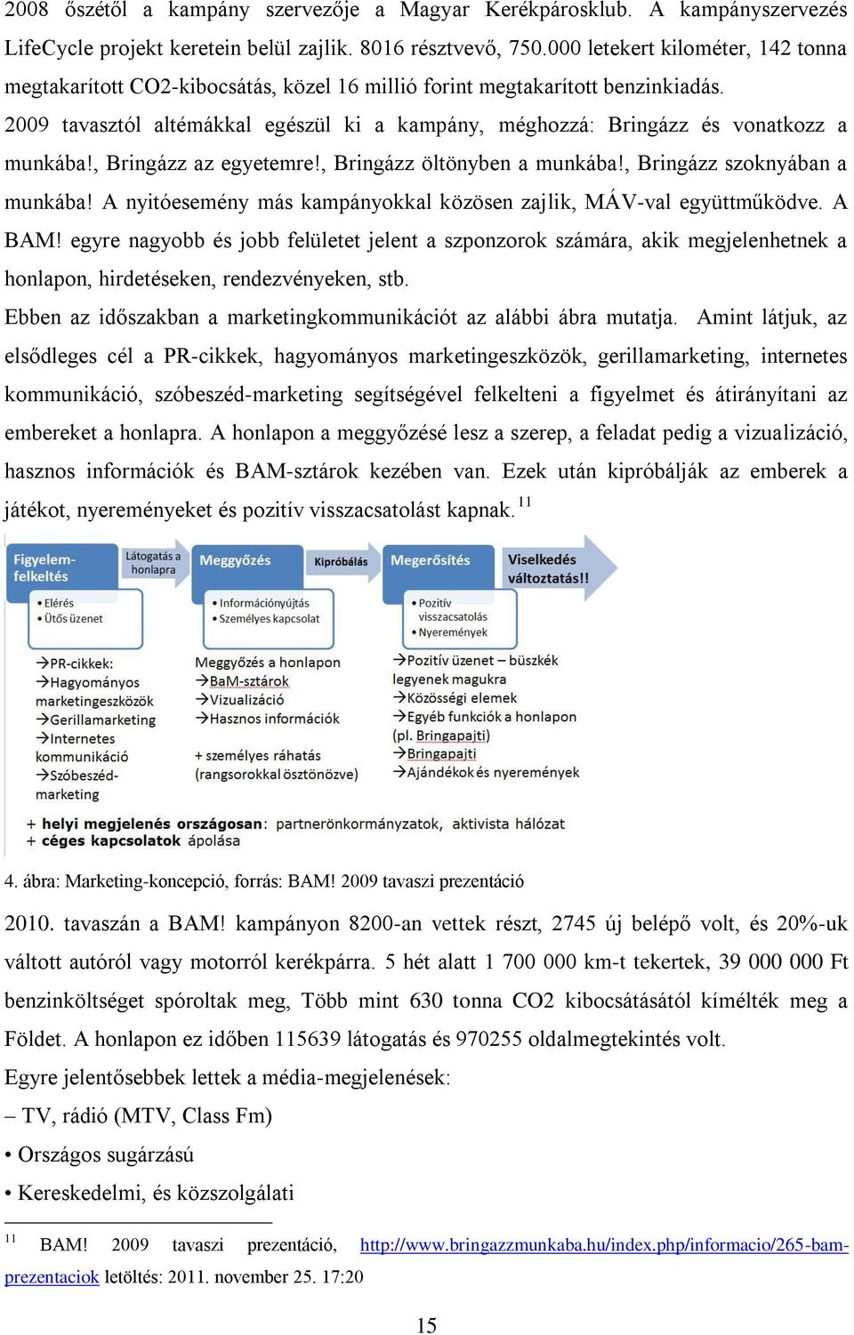 2009 tavasztól altémákkal egészül ki a kampány, méghozzá: Bringázz és vonatkozz a munkába!, Bringázz az egyetemre!, Bringázz öltönyben a munkába!, Bringázz szoknyában a munkába!